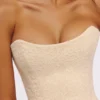 Larra Vintage Ivory Strapless Lace Korsetter Top