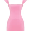 Leonida fransk rosa korsettminikjole