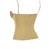 Letitia Olive Satin Lace Up Korsetter