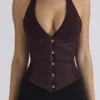 Lia Chocolat Satin Waist Cinch Korsetter Topper