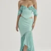 Lila Jade Ruffle Maxi Skjørt