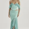 Lila Jade Ruffle Maxi Skjørt