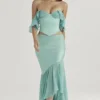 Lila Jade Ruffle Maxi Skjørt