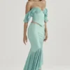 Lila Jade Ruffle Maxi Skjørt