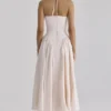 Lilli Blush Peek-a-Boo Keyhole Cotton Midi Kjoler