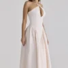 Lilli Blush Peek-a-Boo Keyhole Cotton Midi Kjoler