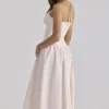 Lilli Blush Peek-a-Boo Keyhole Cotton Midi Kjoler