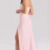 Lini Soft Pink Mesh Maxi Kjoler