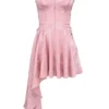 Lola rosa drapert minikjole i jacquard