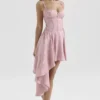 Lola rosa drapert minikjole i jacquard