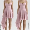 Lola rosa drapert minikjole i jacquard