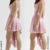 Lola rosa drapert minikjole i jacquard
