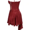 Lola vinrød jacquard-satin drapert minikjole