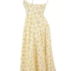Lolita Buttercup Vintage blomstertrykk bomullskorsetter-sommerkjoler