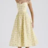 Lolita Buttercup Vintage blomstertrykk bomullskorsetter-sommerkjoler