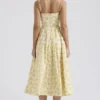 Lolita Buttercup Vintage blomstertrykk bomullskorsetter-sommerkjoler
