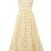 Lolita Buttercup Vintage blomstertrykk bomullskorsetter-sommerkjoler
