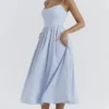 Lolita Soft Blue korsetter-sommerkjoler