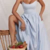 Lolita Soft Blue korsetter-sommerkjoler