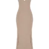 Loren Latte korsetter-maxidress