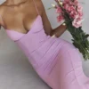 Loren rosa maxikjole