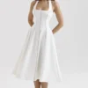 Loulou Ivory halterneck-midikjole