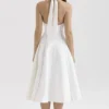 Loulou Ivory halterneck-midikjole