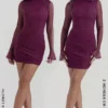Lucasta Mulberry rynket minikjole