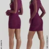 Lucasta Mulberry rynket minikjole