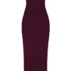 Lucia Grape stroppeløs korsetter-maxidress