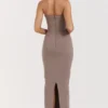 Lucia Taupe stroppeløs korsetter-maxidress