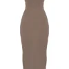 Lucia Taupe stroppeløs korsetter-maxidress