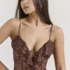 Lucianna Espresso Lace Maxi Kjoler