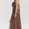 Lucianna Espresso Lace Maxi Kjoler