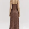 Lucianna Espresso Lace Maxi Kjoler