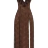 Lucianna Espresso Lace Maxi Kjoler