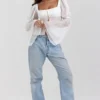 Lucie hvit plissert topp