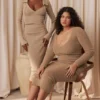 Lucille Camel Fuzzy Maxi-kjoler