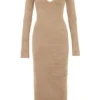 Lucille Camel Fuzzy Maxi-kjoler