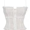 Lula Ivory Sequin Pleat Korsetter