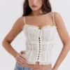 Lula Ivory Sequin Pleat Korsetter