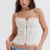 Lula Ivory Sequin Pleat Korsetter