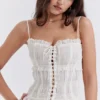 Lula Ivory Sequin Pleat Korsetter