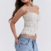 Lula Ivory Sequin Pleat Korsetter