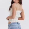 Lula Ivory Sequin Pleat Korsetter