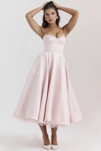 Mademoiselle Ballerina rosa midikjole