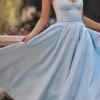 Mademoiselle Cinderella blå tyll-midikjole