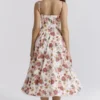 Mademoiselle italiensk roseprint-midikjole i tyll