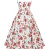 Mademoiselle italiensk roseprint-midikjole i tyll
