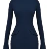 Mahalia Navy minikjole